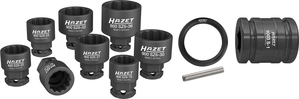 [900SZ6/11] HAZET - Jeu de clés à douilles à chocs ∙ 12 pans