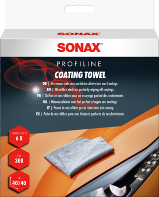 SONAX 04511000 PROFILINE Coating Towel, 6 pcs