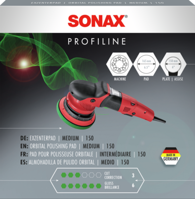 [04986410SONAX] SONAX 04986410 Pad de polissage medium orbital 150