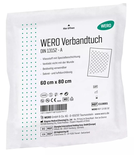 [130032WE] VERBANTUCH DIN 13152-A STERIL 60x80 cm, NICHT WUNDVERKLEBEND (PIECE)