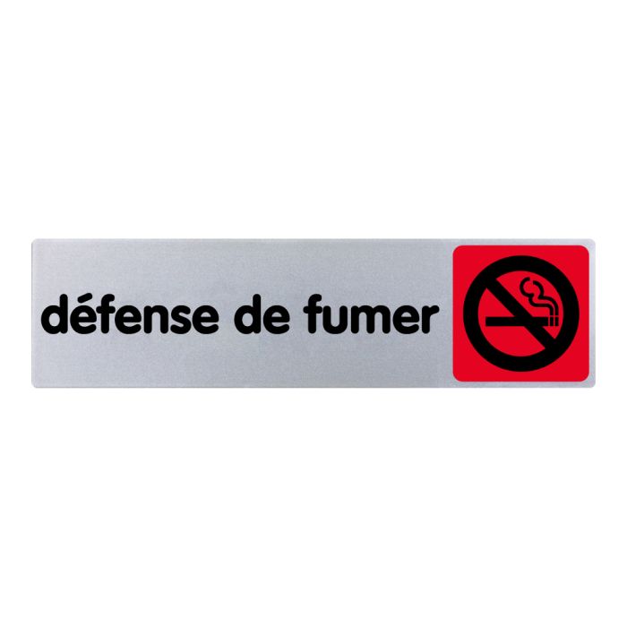 [⚠Déstockage] PANNEAU DEFENSE DE FUMER (TEXTE) COULEUR, PLAQUE PLEXI 170X45 (PIECE)