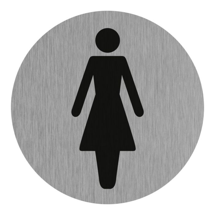 [4383033] [⚠Déstockage] PANNEAU TOILETTES FEMME ALU BROSSE DIAM. 75 MM (PIECE)