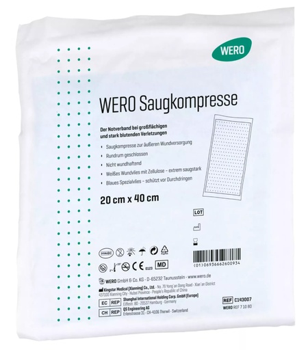 [71080WE] SAUGKOMPRESSE, STERIL WERO (PIECE)