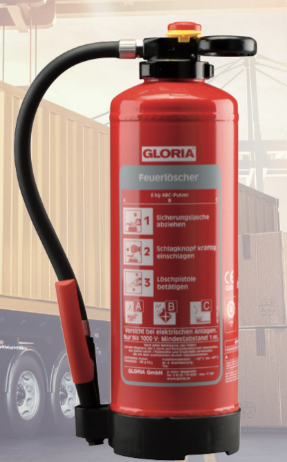 [801941.0000] GLORIA FEUERLOESCHER PULVER / EXTINCTEUR POUDRE P6PRO CE GENORMT DIN 3 EUR GLORIA CLASS ABC 55A 15LE 233B DUREE DE VIE 20 ANS