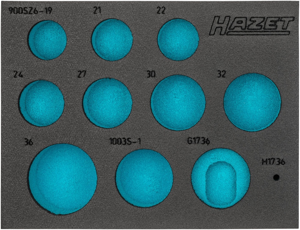 [163-588L] HAZET - Garniture en mousse souple bimatière