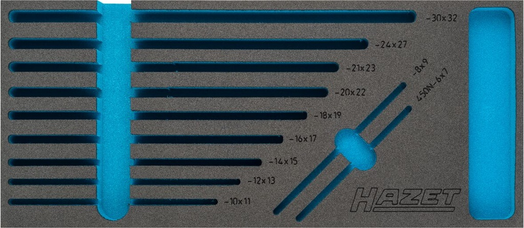 [163-377L] HAZET - Garniture en mousse souple bimatière