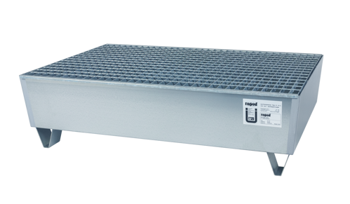 [25001RAPID] Auffangwanne f. 2 x 200 Ltr.-Faß, mit Gitterrost W10