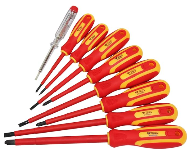 [BT068010] Brillant tools by KSTools BT068010 Jeu de tournevis 9 pièces, à fente et cruciforme