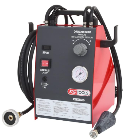 [160.0700] KSTools 160.0700 Purgeur de Liquide de Frein 5L - Électrique Pression Réglable de 0,4-3 Bar