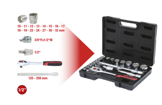 [911.0620] KSTools 911.0620 1/2" Coffret de douilles, 20 pcs