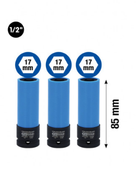 [515.0860] KSTools 515.0860 Douille à chocs pour jantes aluminium 1/2", longue, 17 mm 3x