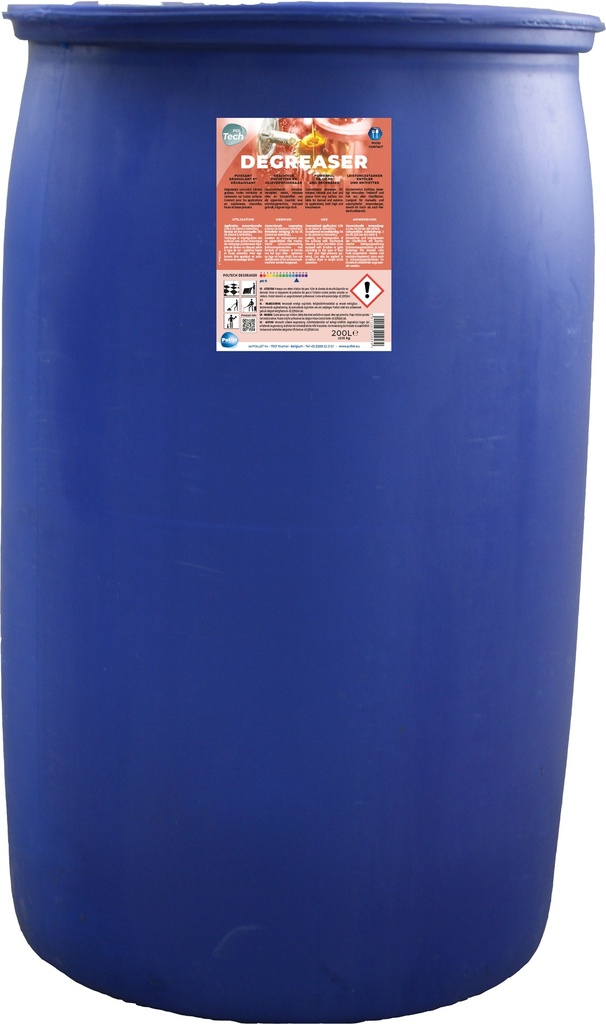 [2201795] POLTECH DEGREASER (200L) Dégraissant concentré pour l’élimination d’huiles minérales et hydrocarbures sur toutes surfaces