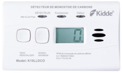 [K10LLDCOBEN] [⚠Déstockage] Détecteurs et avertisseurs de monoxyde de carbone Pile lithium 10 ans - Capteur 10 ans