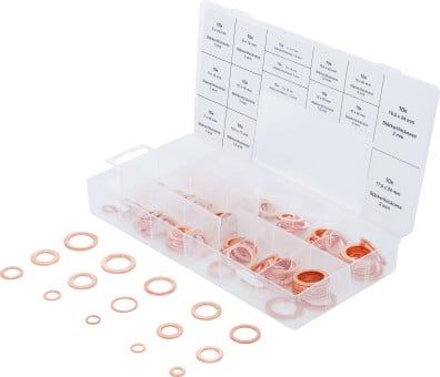 [8052BG] BGS - 8052 - Assortiment de joints d’étanchéité cuivre 150 pièces