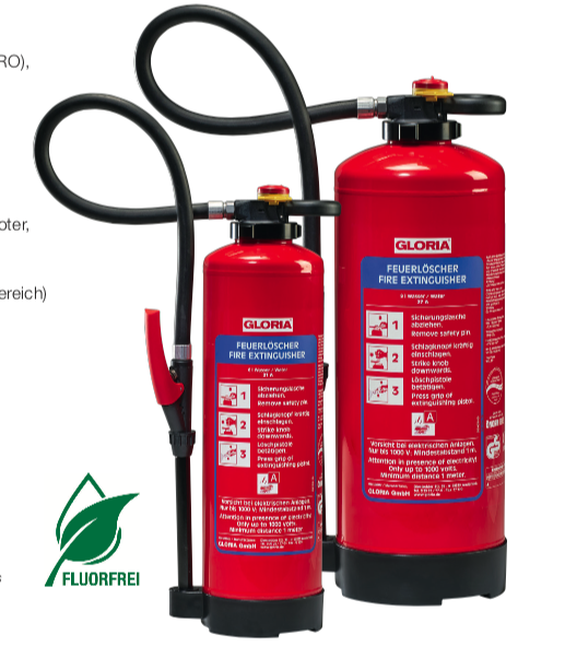 [803841.0000] GLORIA EXTINCTEUR FEU POUR BATTERIE LITHIUM-IONEN-AKKUS Konzentrat in W 6L H CO2 CLASS A6 21A 6le Kartusche + Wasser 4 m 65 Sek. +5 °C bis +60 °C Typ 18650: 642Wh ca. 630/216/165 mm ø 150 mm PRESSION AUXILIAIRE DUREE DE VIE 20 ANS