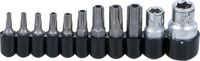 [786BG] BGS - 786 - Jeu d’embouts 6,3 mm (1/4") / 10 mm (3/8") Profil T (pour Torx) avec perçage 11 pièces