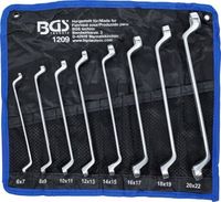 [1209BG] BGS - 1209 - Jeu de clés à œil doubles coudées 6 x 7 - 20 x 22 mm 8 pièces