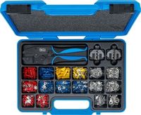 [1411BG] BGS - 1411 - Pince à sertir avec 2 paires de mâchoires avec assortiment de cosses 1000 pièces