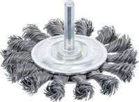[3982BG] BGS - 3982 - Brosse plate arbre d'entraînement 6 mm tressée Ø 75 mm