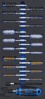[4043BG] BGS - 4043 - Insert de servante d'atelier 1/3 : Assortiment de brosses 20 pièces