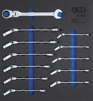 [4195BG] BGS - 4195 - Insert de servante d'atelier 2/3 : Jeu de clés mixtes à cliquet à couder 8 - 19 mm 12 p