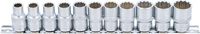 [9107BG] BGS - 9107 - Jeu de Douilles, douze pans 12,5 mm (1/2") 10 - 21 mm 11 pièces