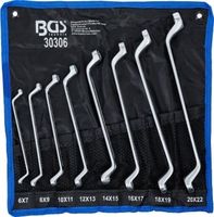 [30306BG] BGS - 30306 - Jeu de clés à œil doubles contre-coudées 6 x 7 - 20 x 22 mm 8 pièces