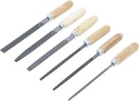 [50204BG] BGS - 50204 - Jeu de limes aiguilles Manche en bois 100 mm 6 pièces