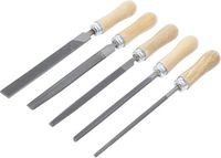 [50206BG] BGS - 50206 - Jeu de limes Manche en bois 150 mm 5 pièces