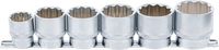[70102BG] BGS - 70102 - Jeu de douilles, douze pans 12,5 mm (1/2") 24 - 38 mm 6 pièces
