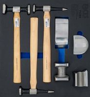 [74298BG] BGS - 74298 - Insert de servante d’atelier 2/3 : Mallette de tas et marteaux de carrosserie 7 pièces