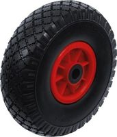 [80650BG] BGS - 80650 - Roue pour diable / chariot de transport PU, rouge/noir 260 mm