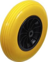 [80657BG] BGS - 80657 - Roue de brouette PU, jaune/noir 400 mm