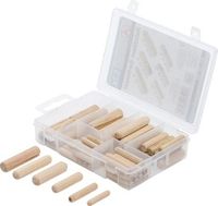 BGS - 88162 - Assortiment de chevilles bois Ø 5 - 10 mm 53 pièces