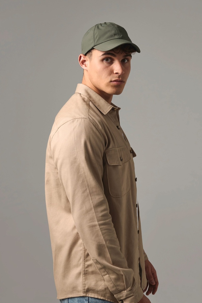 [B187-OliveGreen-OneSize] B187 - Casquette style Outdoor - 6 panneaux - OliveGreen