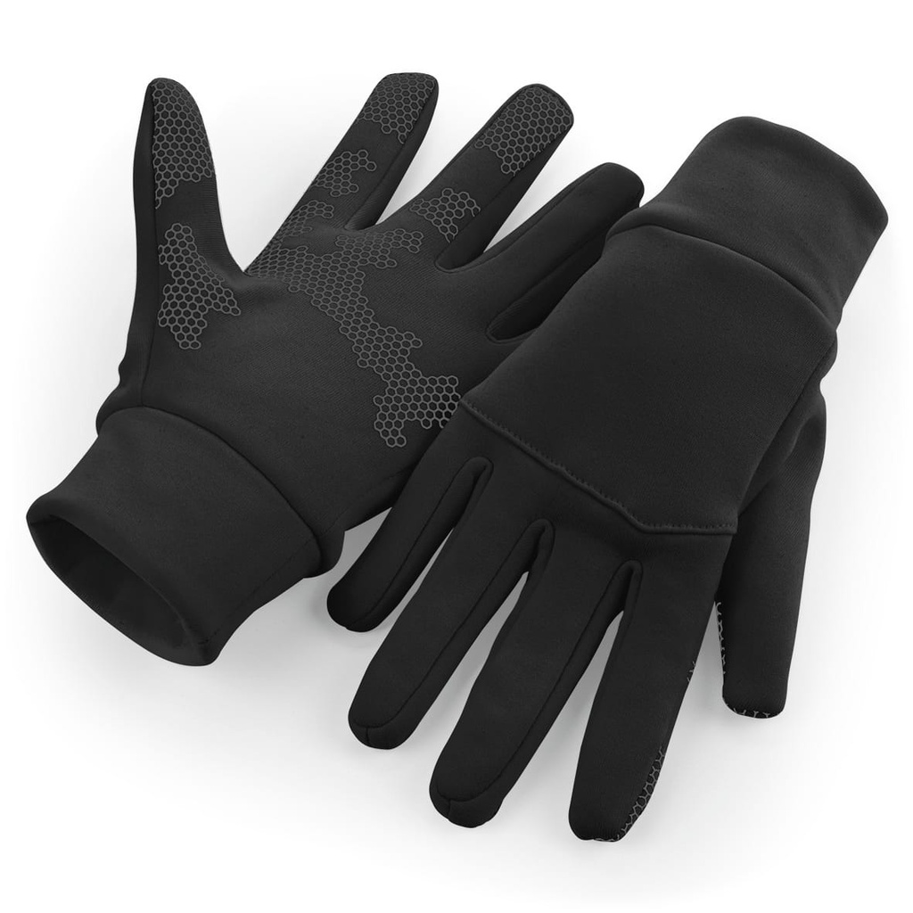 [B310-Black-S/M] B310 - Gants de sport Softshell - Black (S/M)
