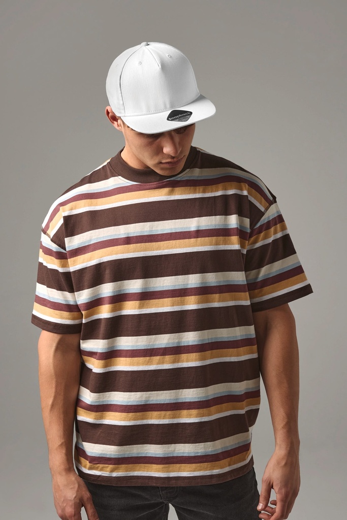 B610 - Casquette Rapper 5 panneaux - Orange