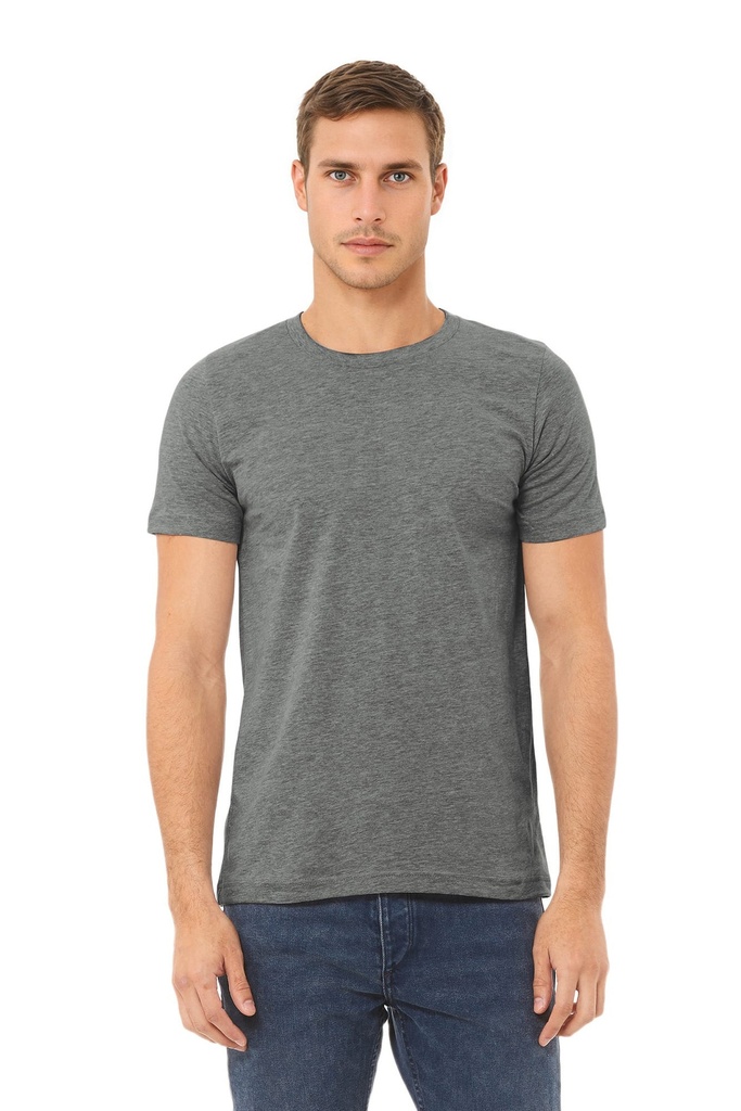 [BE3001CVC-HeatherRed-S] BE3001CVC - T-shirt homme col rond Heather - HeatherRed (S)