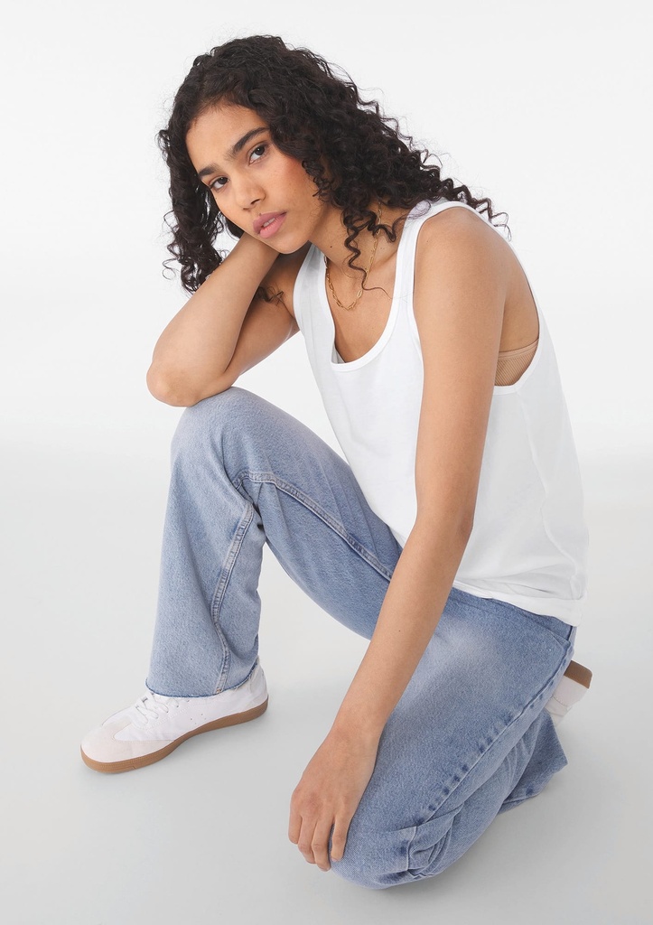 [BE3480-White-S] BE3480 - Débardeur unisexe - White (S)