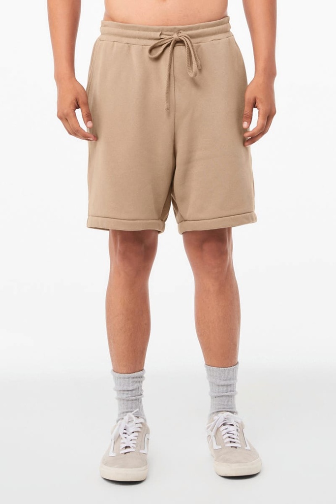 [BE3724-Tan-XS] BE3724 - Short molletonné unisexe  - Tan (XS)