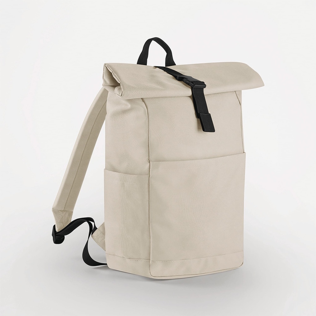 [BG186-NaturalStone-OneSize] BG186 - Sac à dos Roll Top recyclé - NaturalStone