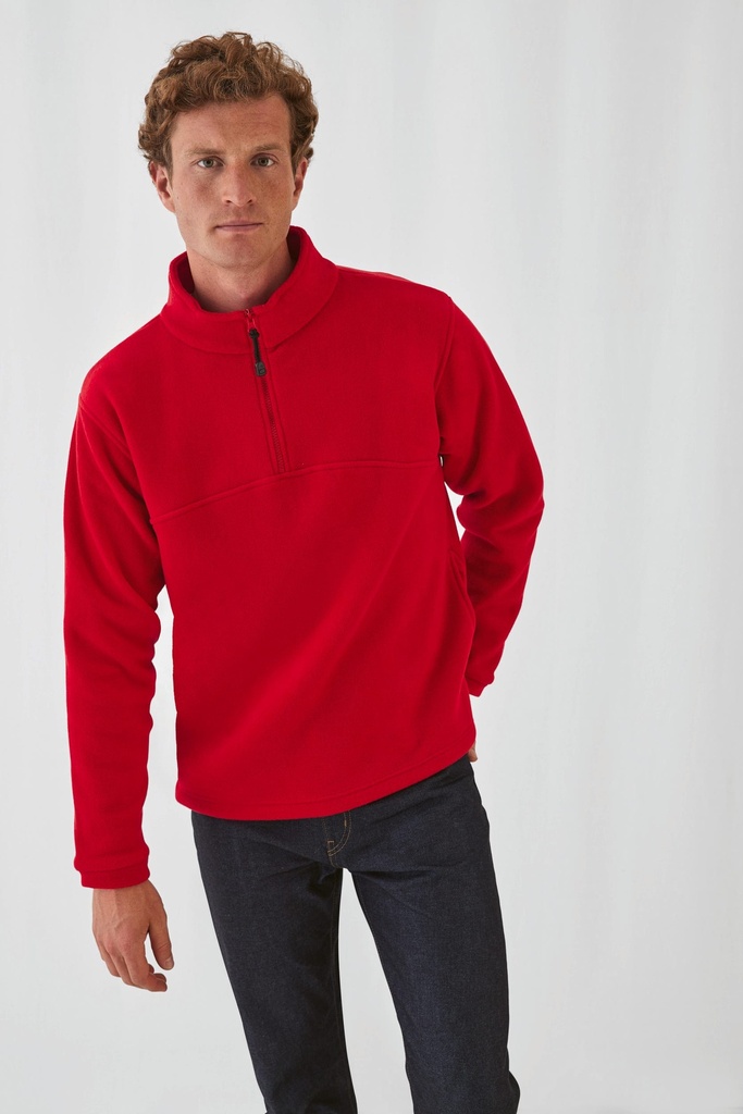 [CGHIGH-Red-XS] CGHIGH - Polaire col zippé Highlander+ - Red (XS)