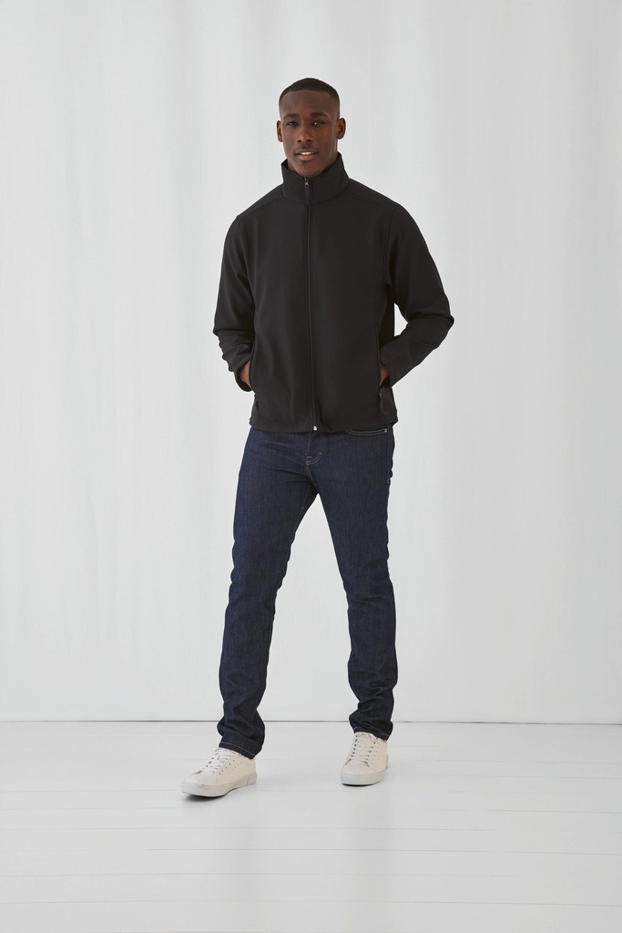 [CGJUI62-DarkGrey_NeonOrange-S] CGJUI62 - Veste Softshell Homme ID.701 - DarkGrey_NeonOrange (S)