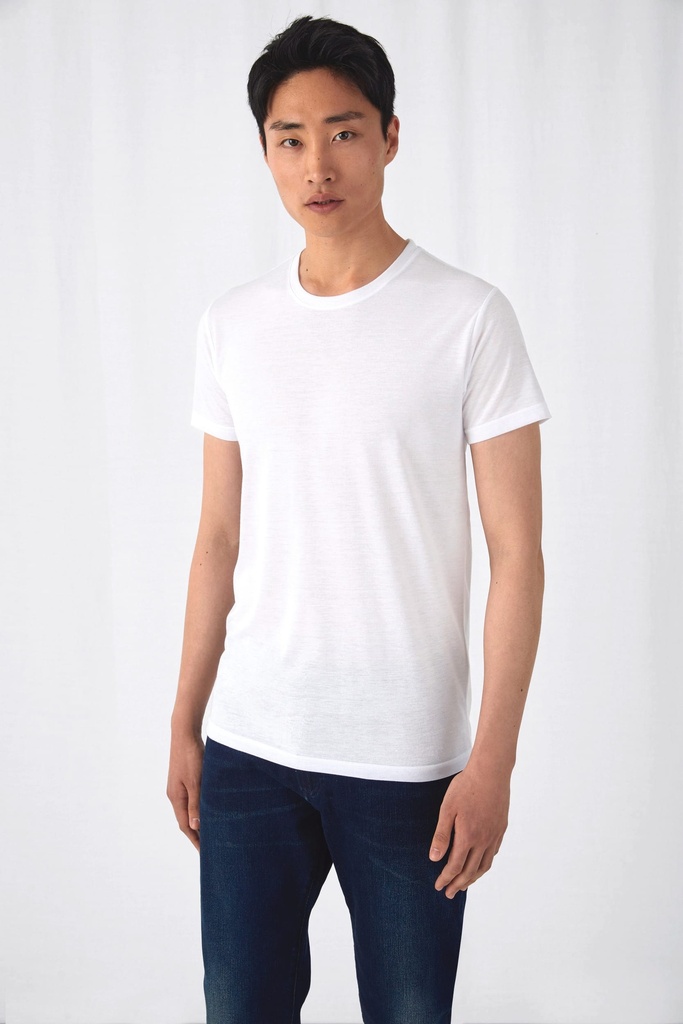 [CGTM062-White-S] CGTM062 - T-shirt Sublimation Homme - White (S)