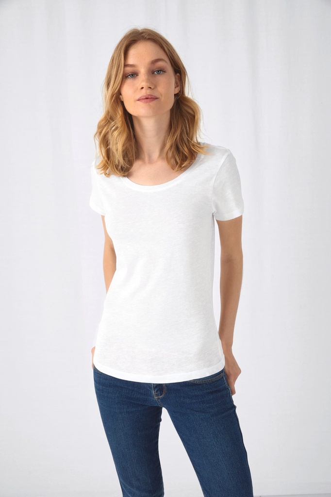 [CGTW047-ChicNavy-XS] CGTW047 - T-shirt Organic Slub Inspire Femme - ChicNavy (XS)