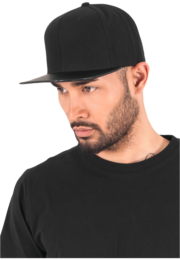 [FL6089CA-BLACK_Carbon-OneSize] FL6089CA - Casquette carbon snapback - BLACK_Carbon