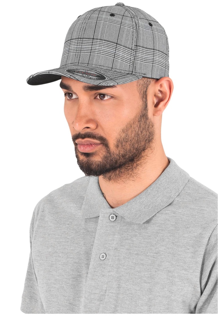 [FL6196-BROWN_KHAKI-S/M] FL6196 - Casquette motif prince de galles - BROWN_KHAKI (S/M)