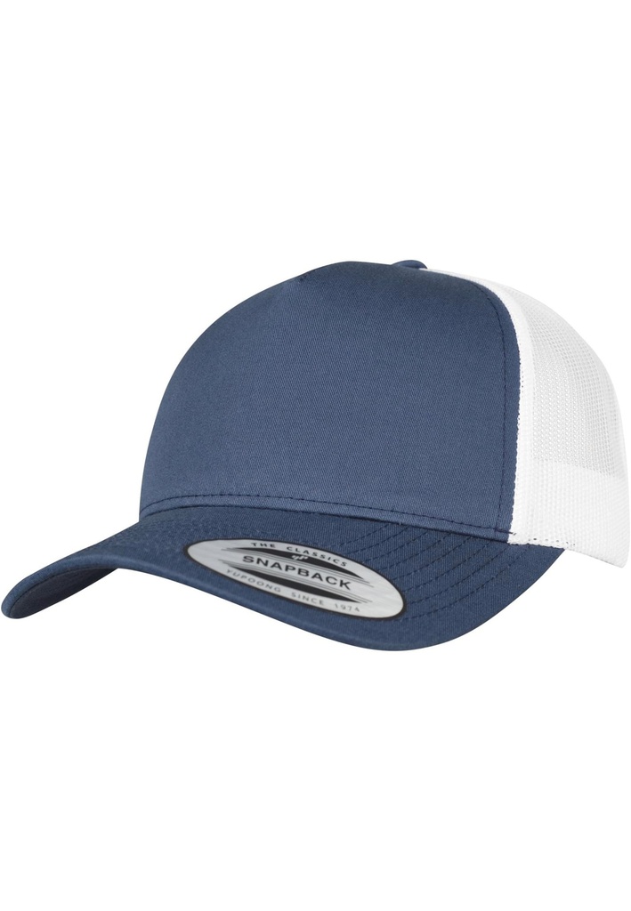 [FL6506T-RED_WHITE-OneSize] FL6506T - Casquette trucker retro bicolore - RED_WHITE