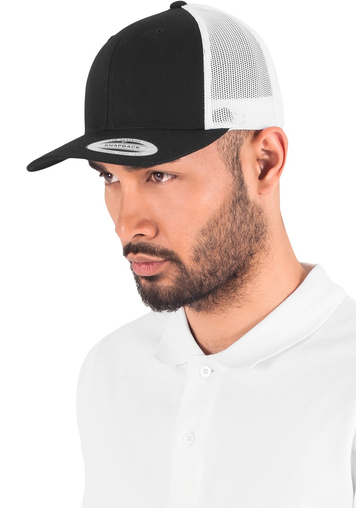 [FL6606T-RusticOrange_Khaki-OneSize] FL6606T - Casquette retro trucker bicolore - RusticOrange_Khaki