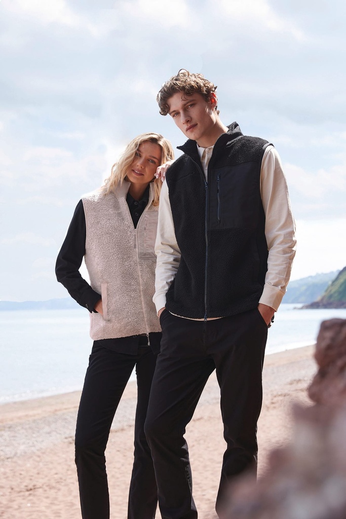 [FR855-Navy-S] FR855 - Gilet sherpa recyclé - Navy (S)